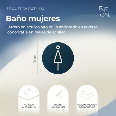 Señalética Baño Mujeres Acrilux