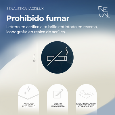 Señalética Prohibido Fumar Acrilux