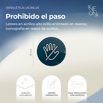 Señalética Prohíbido el paso Acrilux