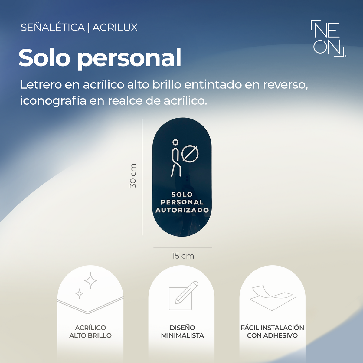 Señalética Solo Personal Acrilux
