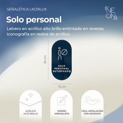 Señalética Solo Personal Acrilux