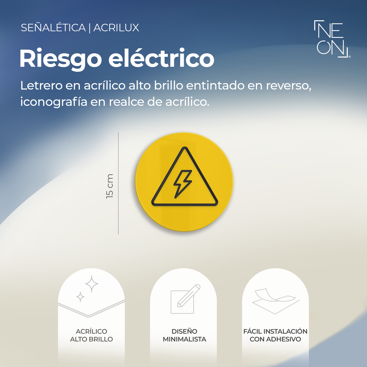 Señalética Riesgo Eléctrico Acrilux