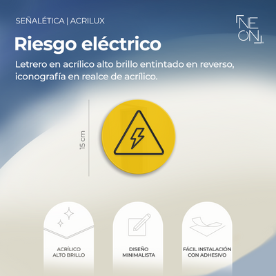 Señalética Riesgo Eléctrico Acrilux