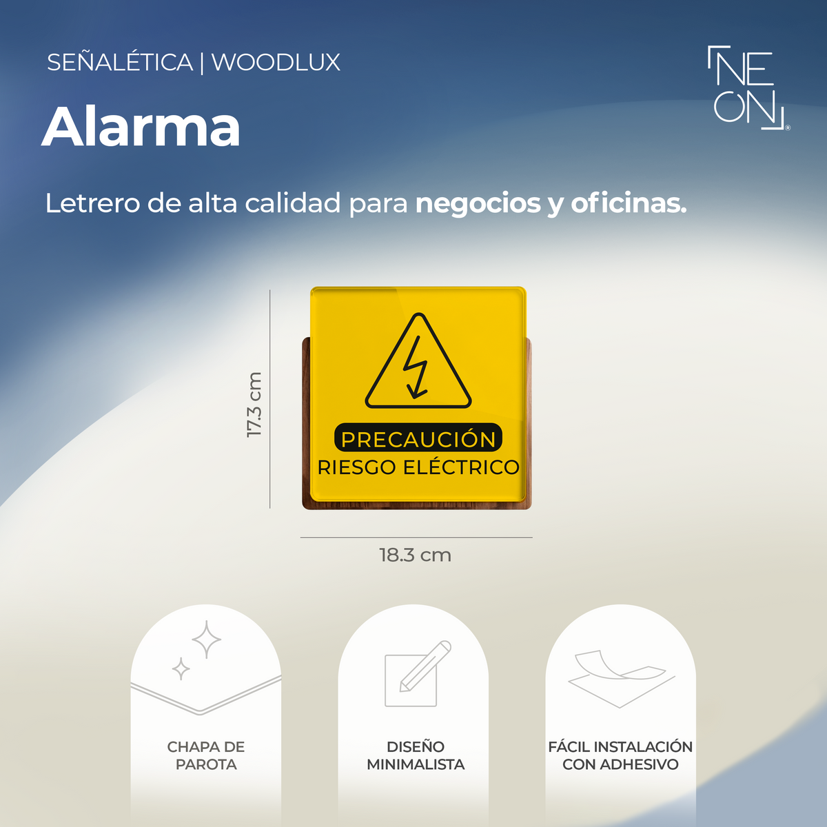 Señalética Riesgo Eléctrico Woodlux