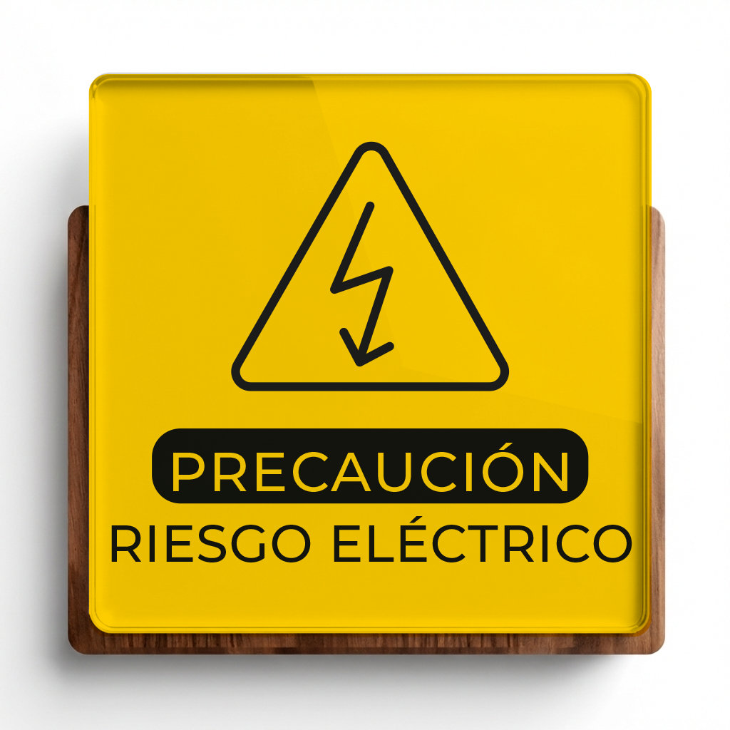 Señalética Riesgo Eléctrico Woodlux