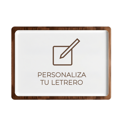 Señalética Personalizado Woodlux Chico