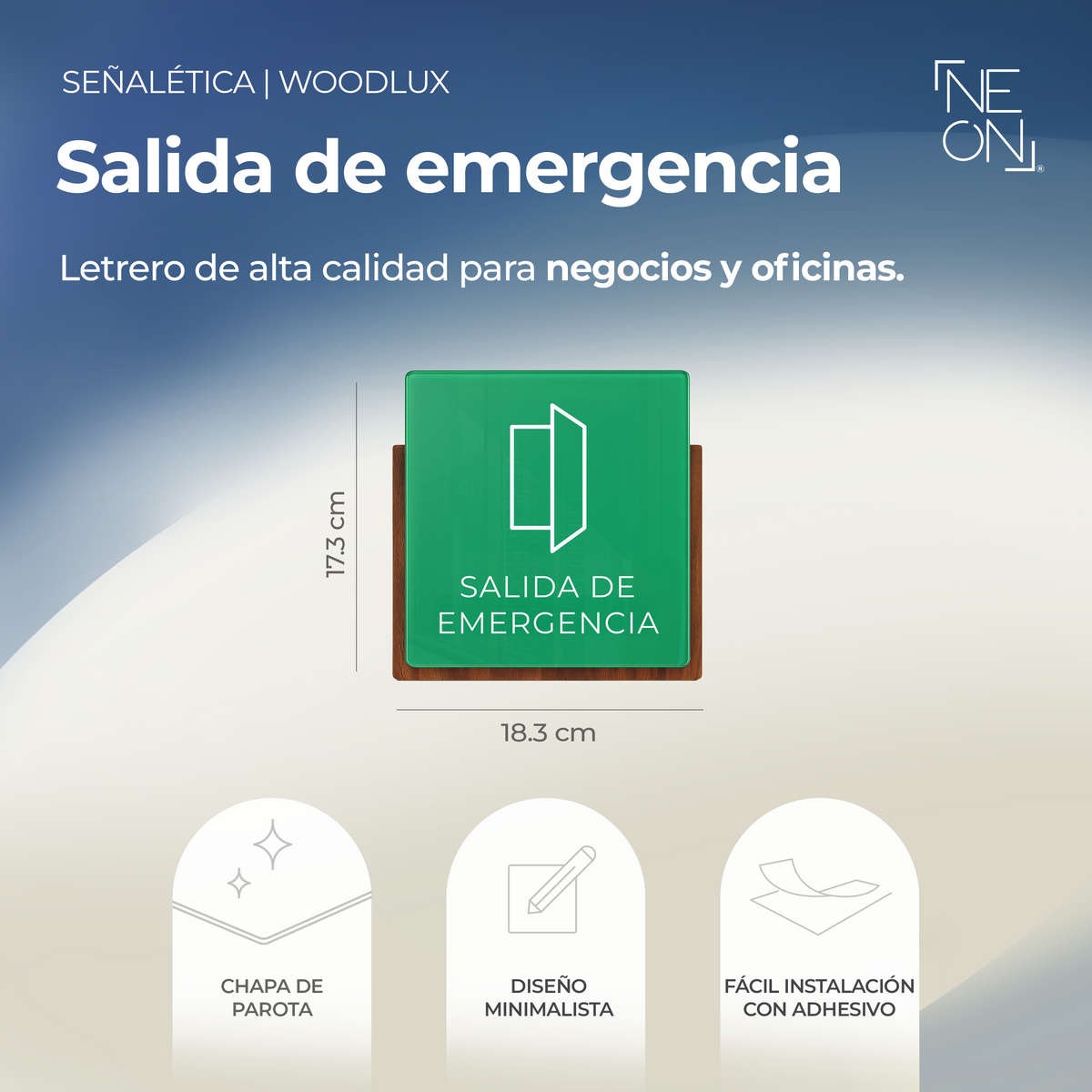 Señalética Salida Emergencia Woodlux