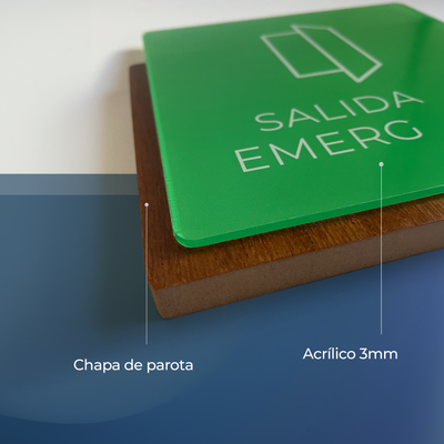 Señalética Salida Emergencia Woodlux