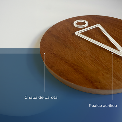 Señalética Baño Hombres Woodlux