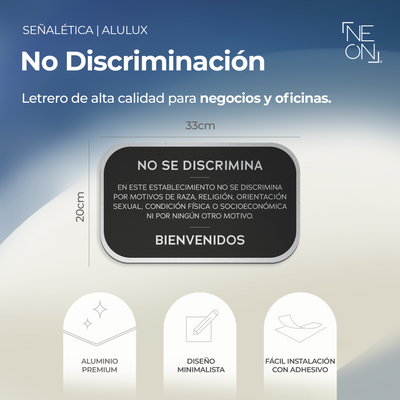 Señalética No Discriminación Alulux