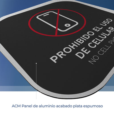 Señalética Prohibido Celular Alulux