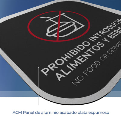 Señalética Prohibido alimentos Alulux