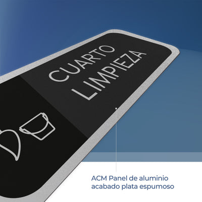 Señalética Cuarto Limpieza Alulux