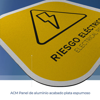 Señalética Riesgo eléctrico Alulux