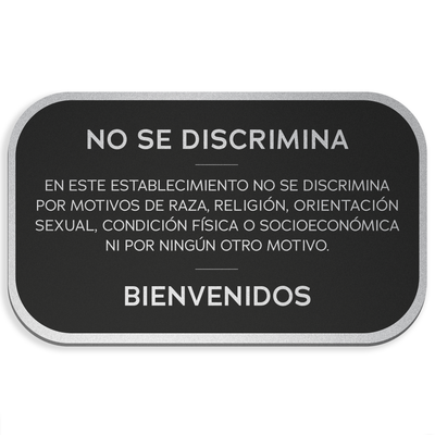 Señalética No Discriminación Alulux