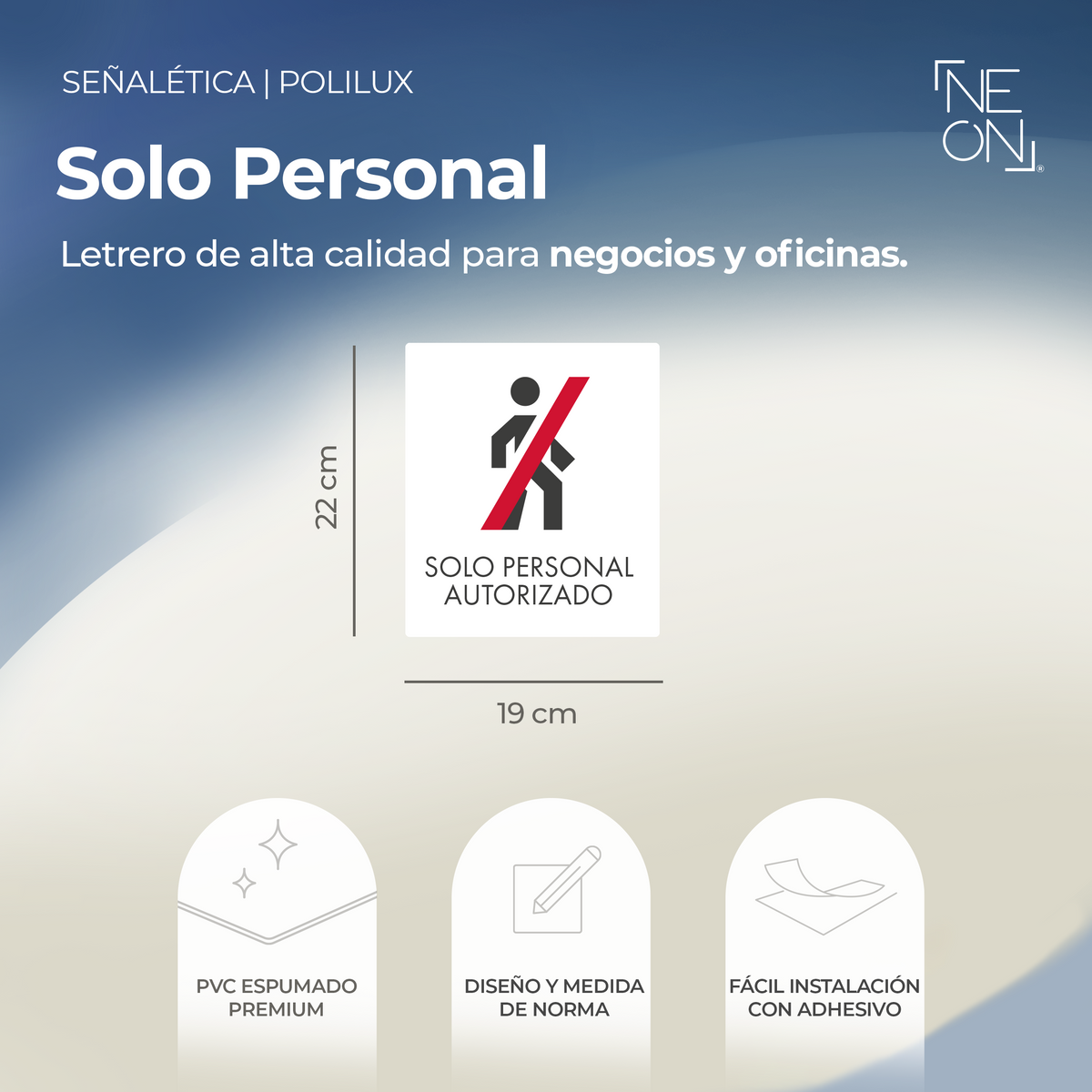 Señalética Solo Personal Polilux