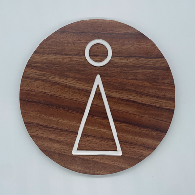 Señalética Baño Mujeres Woodlux