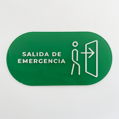 Señalética Salida Emergencia M Acrilux