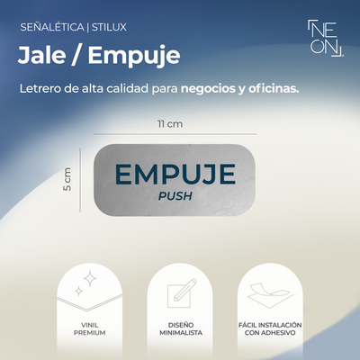 5 Etiquetas para puerta Jale/Empuje
