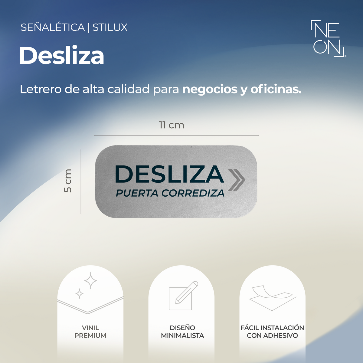 5 Etiquetas para puerta Desliza