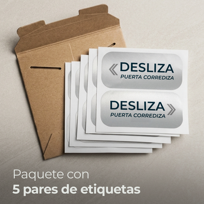 5 Etiquetas para puerta Desliza